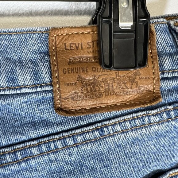 Levi's Wedgie Straight Premium Denim Jeans Button Fly Women’s Size 27 90’s - Picture 9 of 12